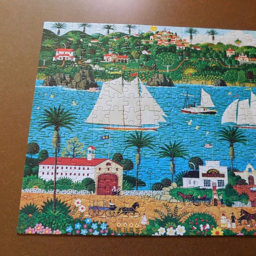 Old California Buffalo 300 Large pc Jigsaw Puzzle 21x15 COMPLETE Charles Wysocki - Picture 2 of 11